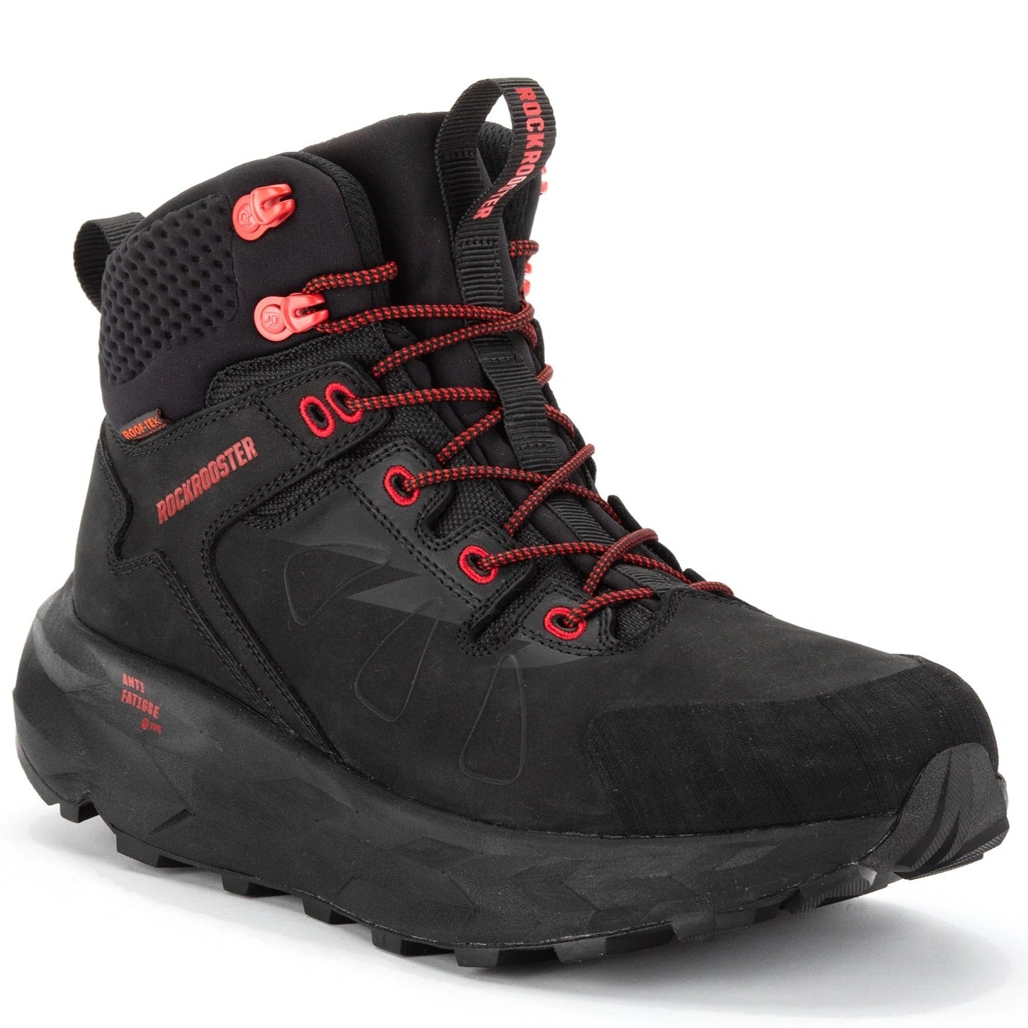 Rockrooster Farmington: Conquer the Trails in Black Waterproof Boots with Vibram Grip.