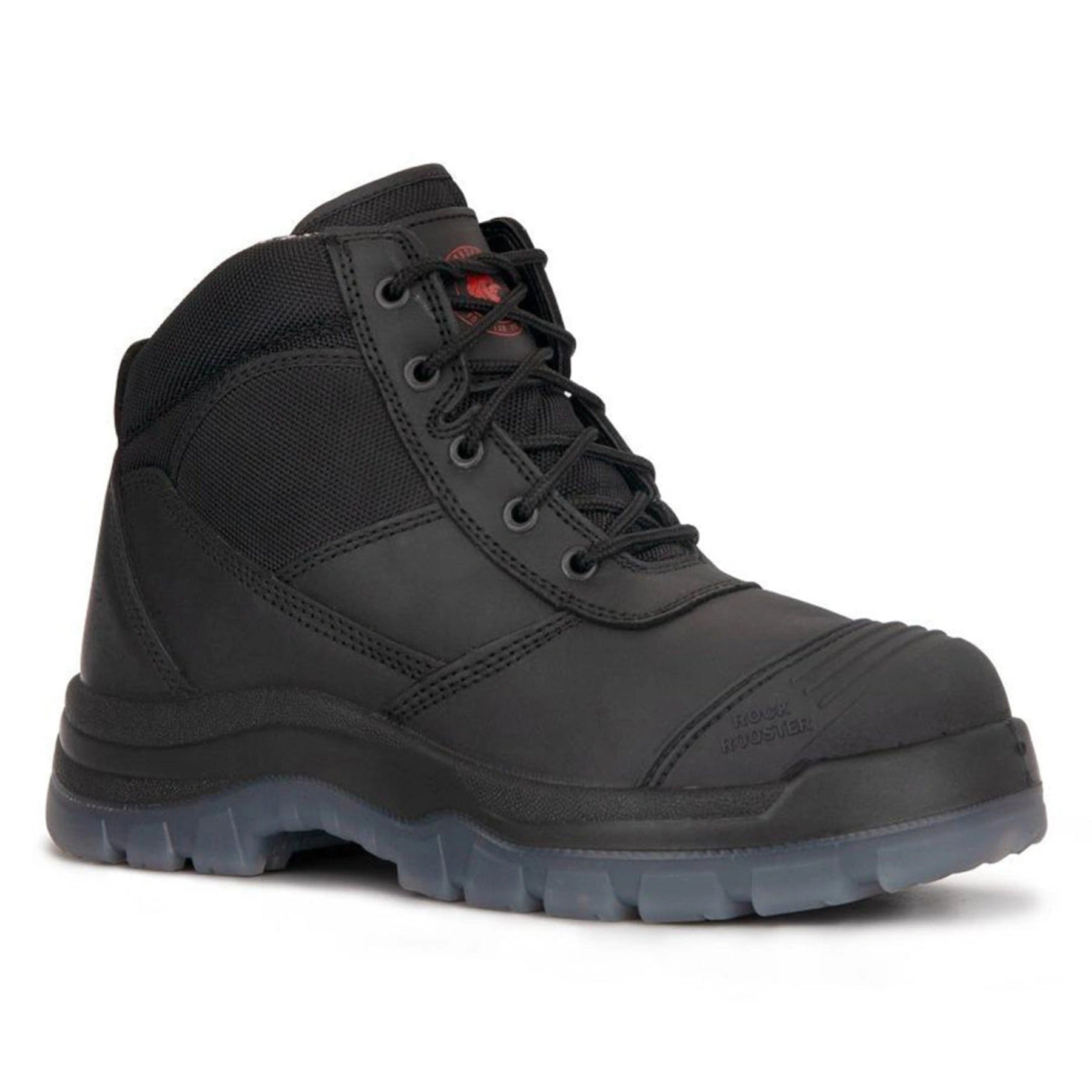 Rockrooster Crisson: Black Steel Toe Boots. Tough, Zip-Sided & Ready for Action. Conquer the Day in Style.